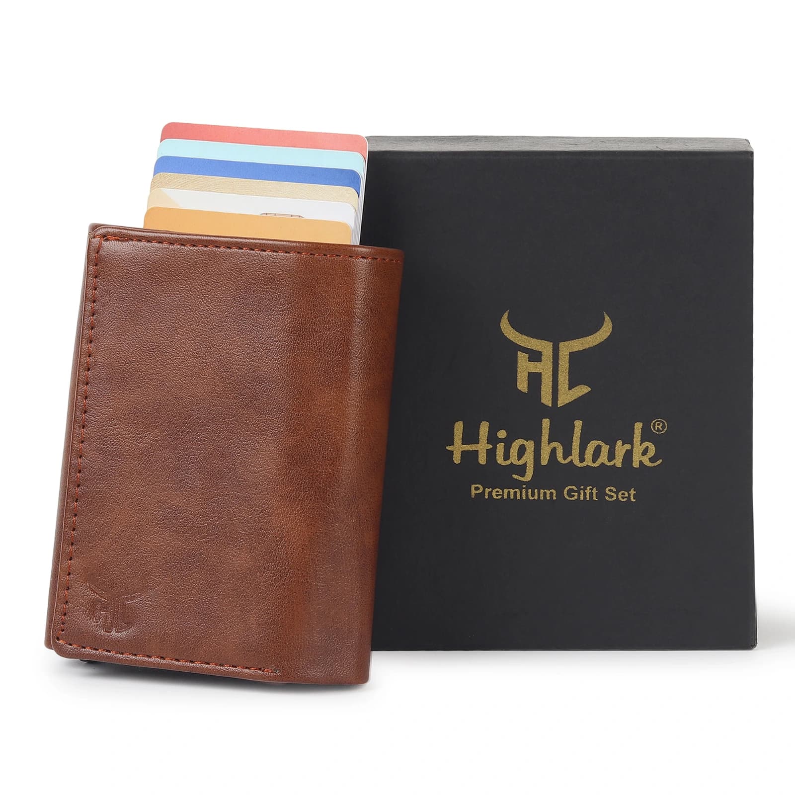 Highlark RFID Protected Leather Wallet Cardholder | Pop-up Design | Scan Proof Aluminium Case for Men | Holds Up to 8 Cards | Credit & Debit Cardholder 7