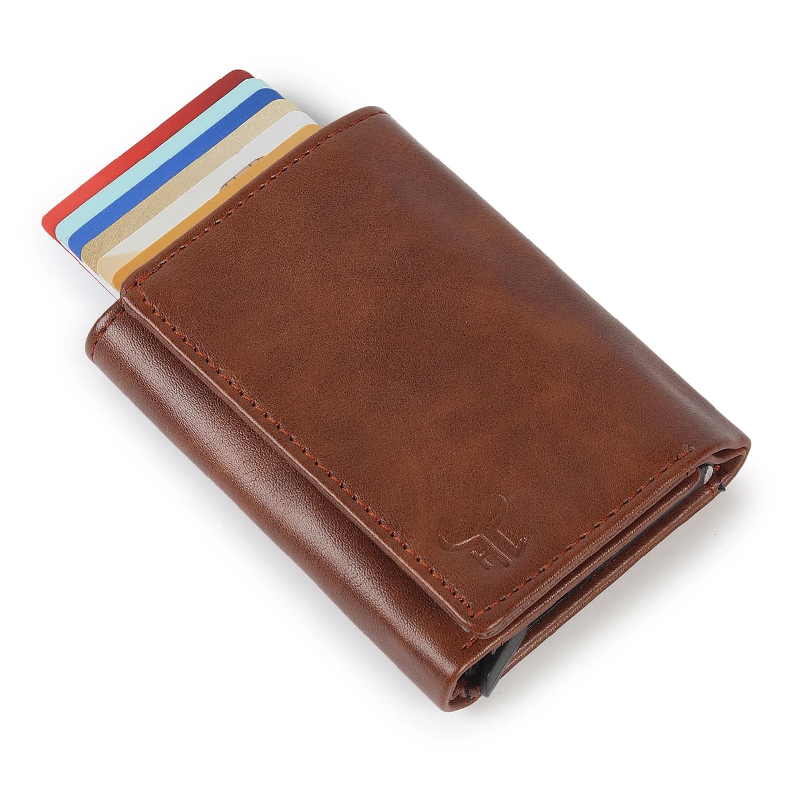 Highlark RFID Protected Leather Wallet Cardholder | Pop-up Design | Scan Proof Aluminium Case for Men | Holds Up to 8 Cards | Credit & Debit Cardholder 6