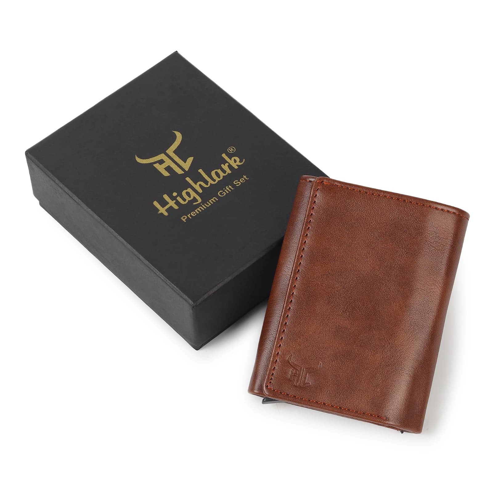 Highlark RFID Protected Leather Wallet Cardholder | Pop-up Design | Scan Proof Aluminium Case for Men | Holds Up to 8 Cards | Credit & Debit Cardholder 5