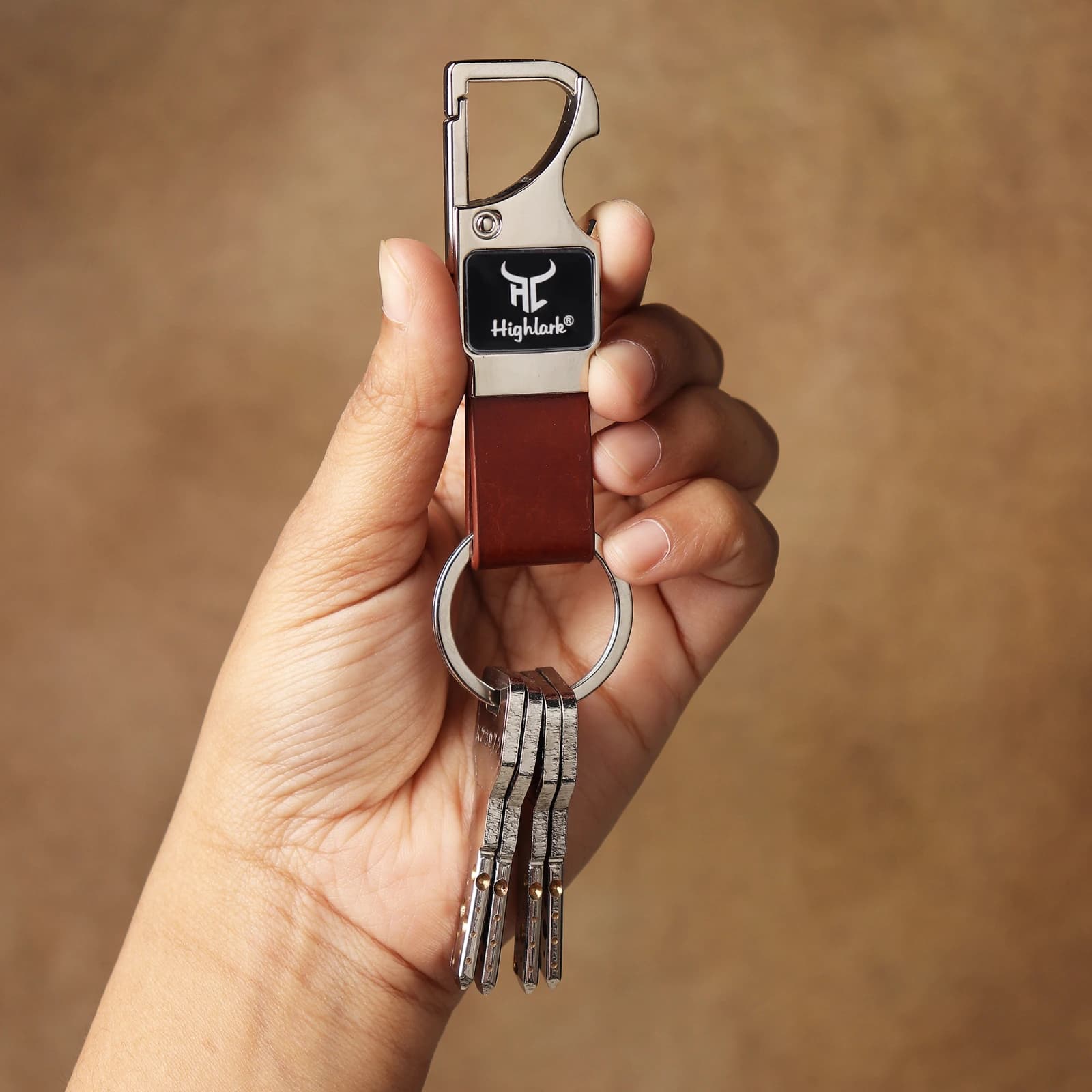 Highlark Keychain for Men & Women | Car & Bike Key Ring Holder | Rust-Resistant Metal Hook | Durable Gift Keychain 3
