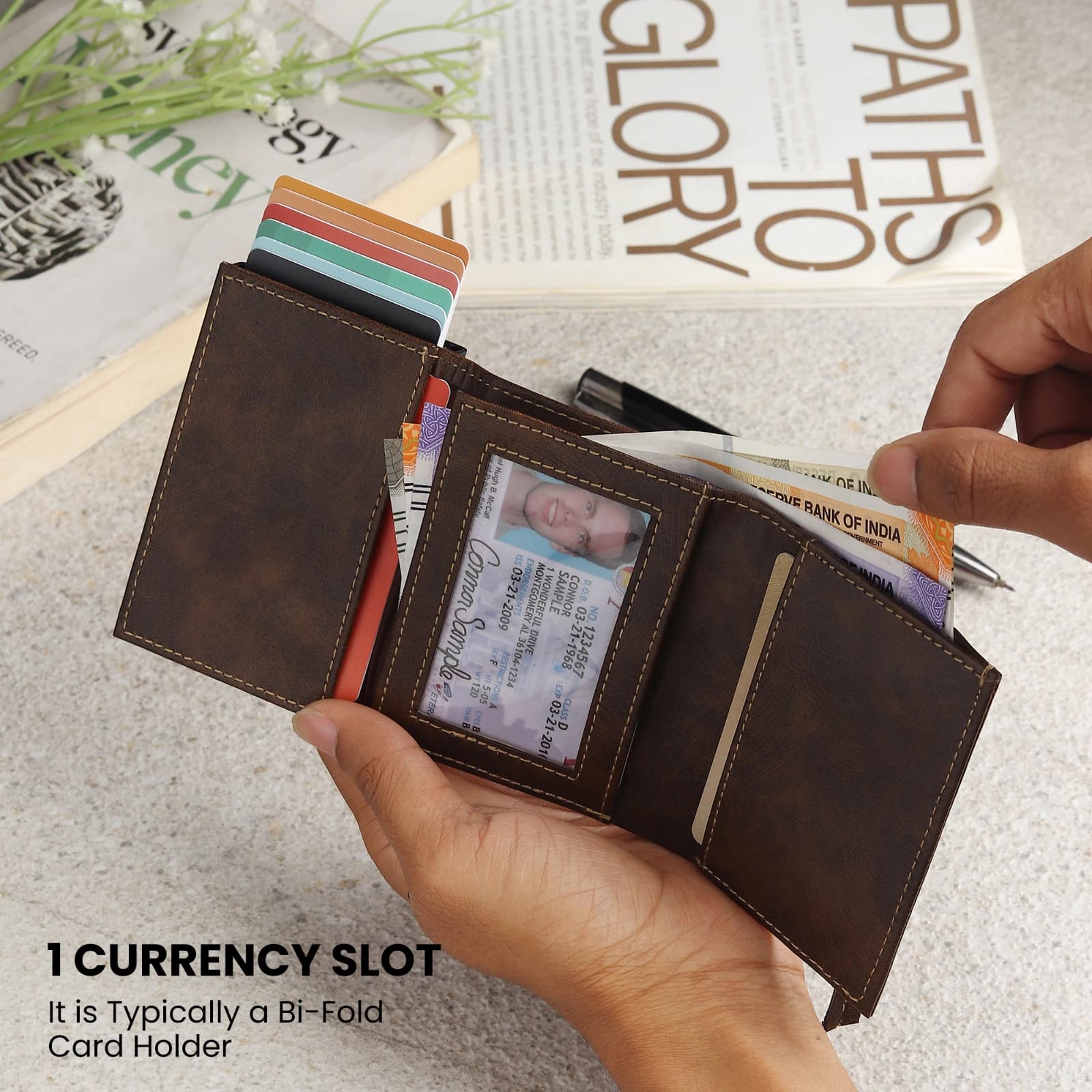 Highlark Elite Pro SlideX Pop-Up Wallet for Men | RFID Aluminum Card Holder | Holds 11 Cards | Coin Pocket 3