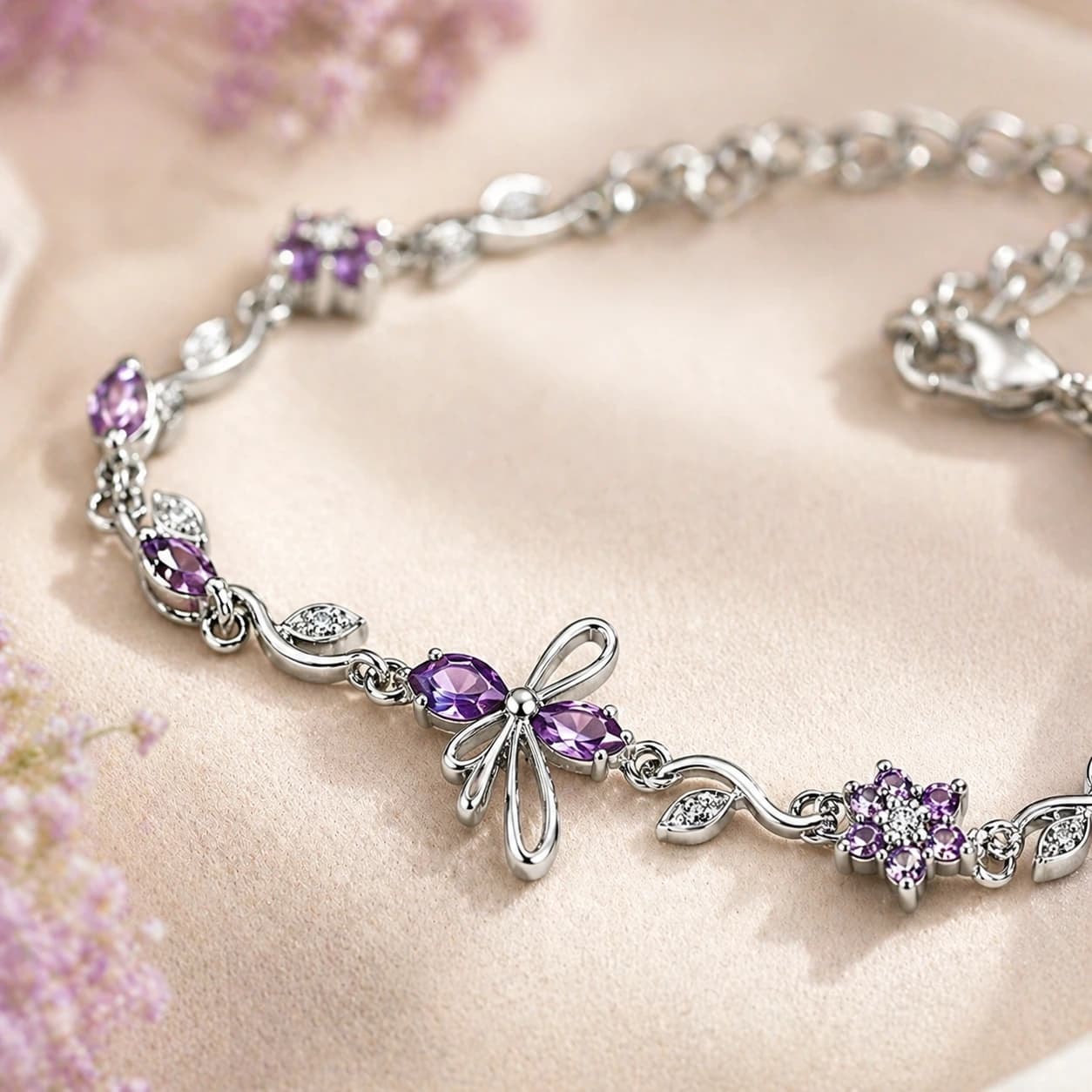Crystallix Fashion Bracelet for Women | Premium Floral Bracelet | Lightweight & Skin-Friendly | Elegant Jewelry Gift for Women & Girls 2
