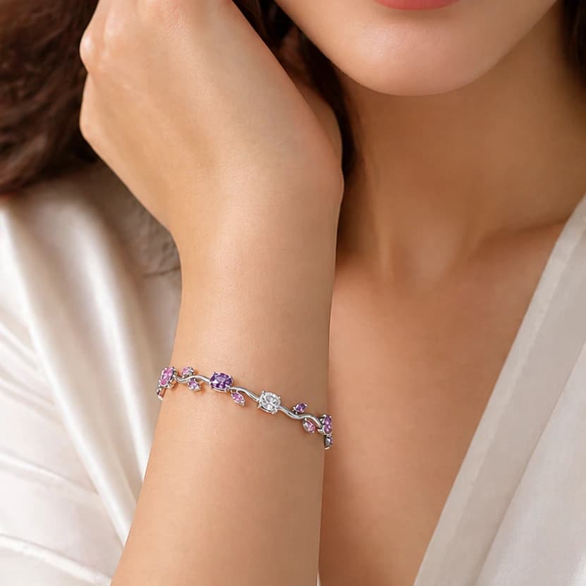 Crystallix Fashion Bracelet for Women | Premium Floral Bracelet | Lightweight & Skin-Friendly | Elegant Jewelry Gift for Women & Girls 3