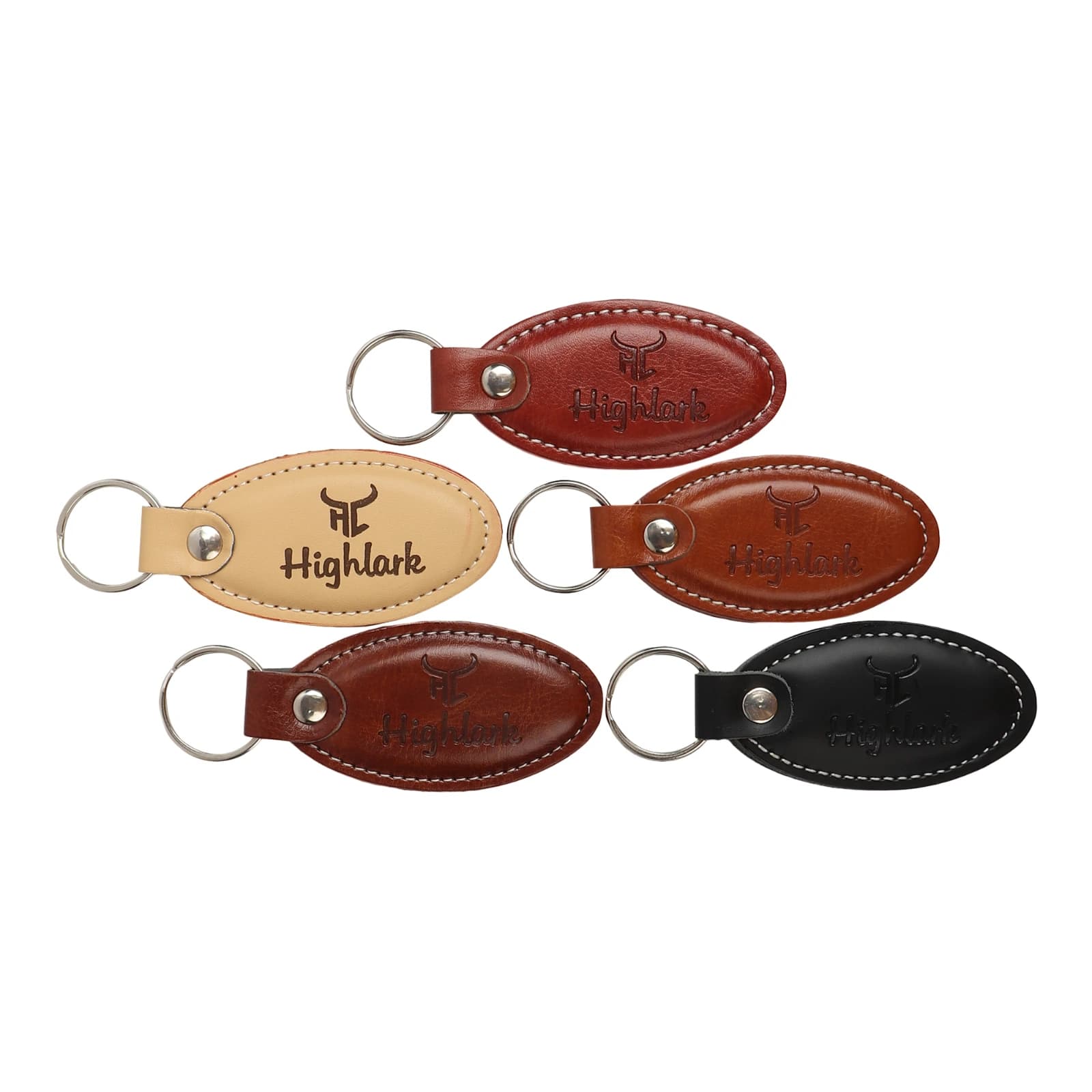 Highlark Signature Leather Finish Keychain for Men & Women | Durable Metal Key Holder for Car and Bike Keys | Elegant Everyday Accessory 4