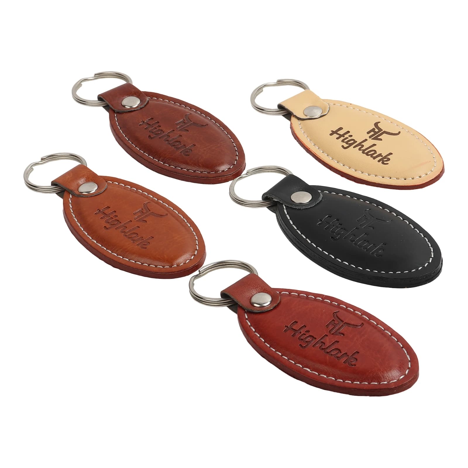 Highlark Signature Leather Finish Keychain for Men & Women | Durable Metal Key Holder for Car and Bike Keys | Elegant Everyday Accessory 3